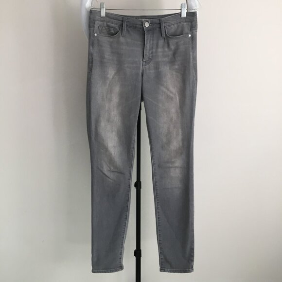 ATHLETA Gray 5 Pocket Logo Hardware Jeans - Picture 1 of 8